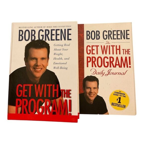Bob Greene "Get With The Program!" Book & Journal Set Health & Fitness - Picture 1 of 2